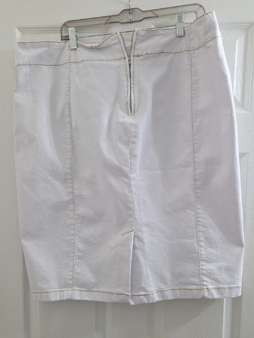 Ashley Stewart Denim Mini Skirt with Gold Buttons - Picture 5 of 8